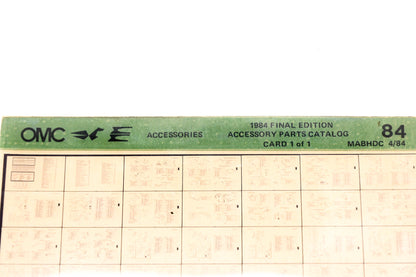 OMC XZA020-109 1984 Final Edition Accessory Parts Catalog #84 Microfiche