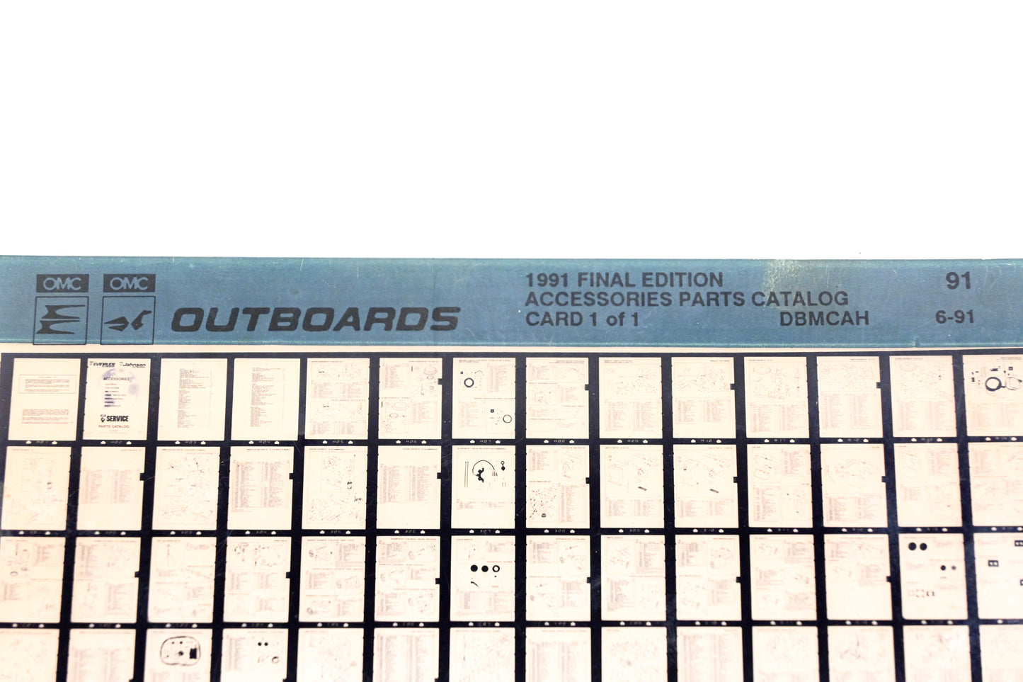 OMC XZA020-111 1991 Final Edition Accessories Parts Catalog #91 Microfiche