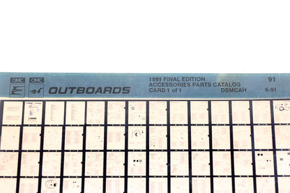 OMC XZA020-111 1991 Final Edition Accessories Parts Catalog #91 Microfiche