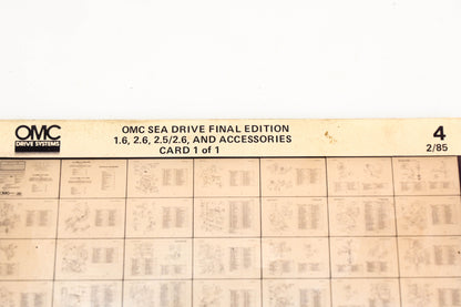 OMC XZA020-113 Sea Drive 2/1985 Final Edition 1.6,2.6,2.5/2.6 Accessories #4 Microfiche