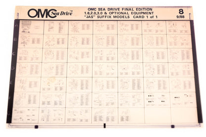 OMC XZA020-114 Sea Drive 9/1988 Final Edition 1.6,2.0,3.0 JAS #8 Microfiche