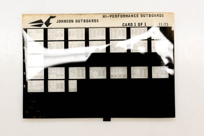 Johnson Evinrude XZA020-116 Hi-Performance Outboards 11/1973 Microfiche