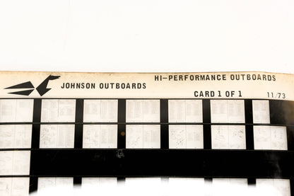 Johnson Evinrude XZA020-116 Hi-Performance Outboards 11/1973 Microfiche