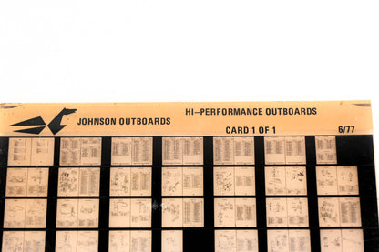 Johnson Evinrude XZA020-117 Hi-Performance Outboards 6/1977 Microfiche