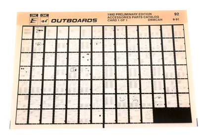 OMC XZA020-118 1992 Preliminary Edition Accessories Parts Catalog #92 Microfiche