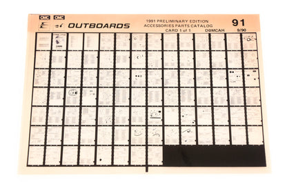 OMC XZA020-120 1991 Preliminary Edition Accessories Parts Catalog #91 Microfiche
