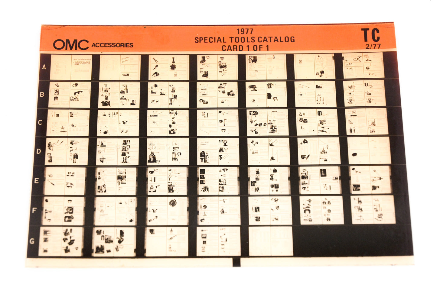 OMC XZA020-121 1977 Special Tools Catalog #TC Microfiche