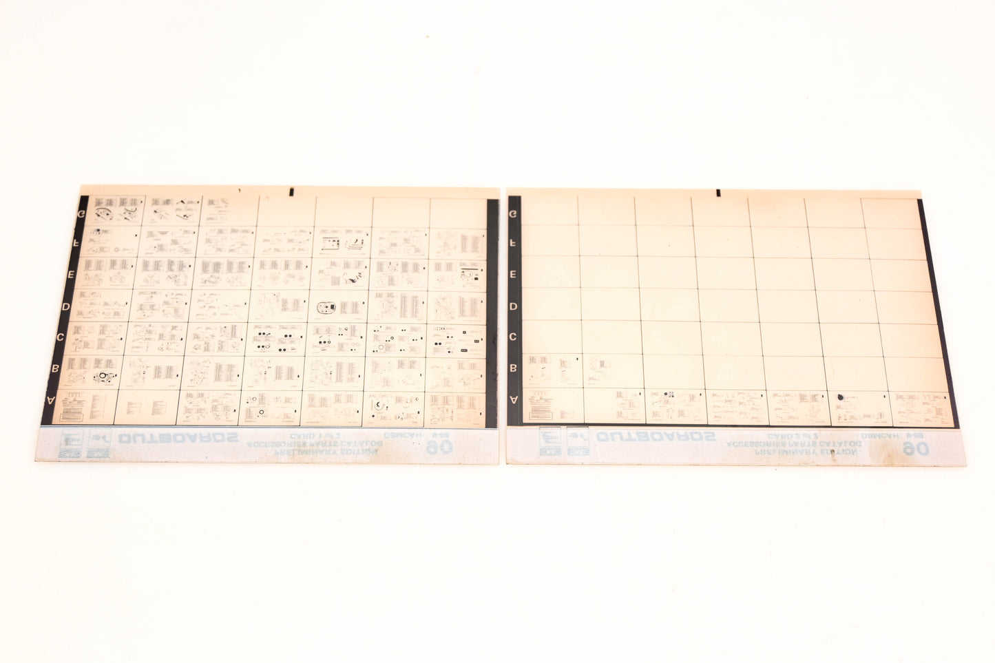 OMC XZA020-122 1990 Preliminary Edition Accessories Parts Catalog #90 1&2 Microfiche Lot