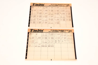 OMC XZA020-124 Sea Drive Preliminary Edition 1.6,2.0,3.0,4.0 DGH #13,14 Microfiche Lot