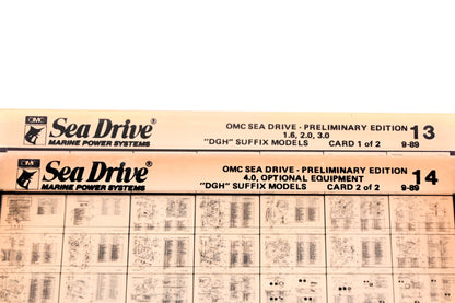 OMC XZA020-124 Sea Drive Preliminary Edition 1.6,2.0,3.0,4.0 DGH #13,14 Microfiche Lot