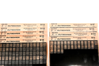 OMC XZA022-29 1991 Preliminary Edition #91A-I Microfiche Lot