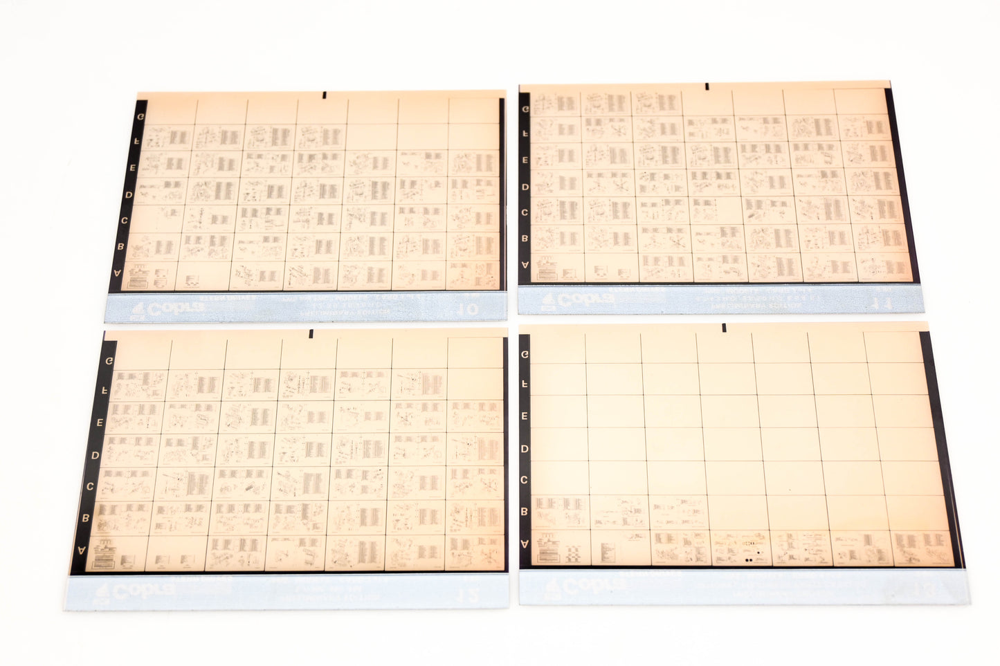 OMC XZA022-30 Cobra 9/1989 Preliminary Edition #10, 11, 12, 13 Microfiche Lot