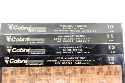 OMC XZA022-30 Cobra 9/1989 Preliminary Edition #10, 11, 12, 13 Microfiche Lot