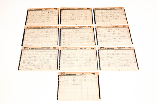 OMC XZA022-33 1991 89/1989 Preliminary Edition 90A-I, 90K Microfiche Lot