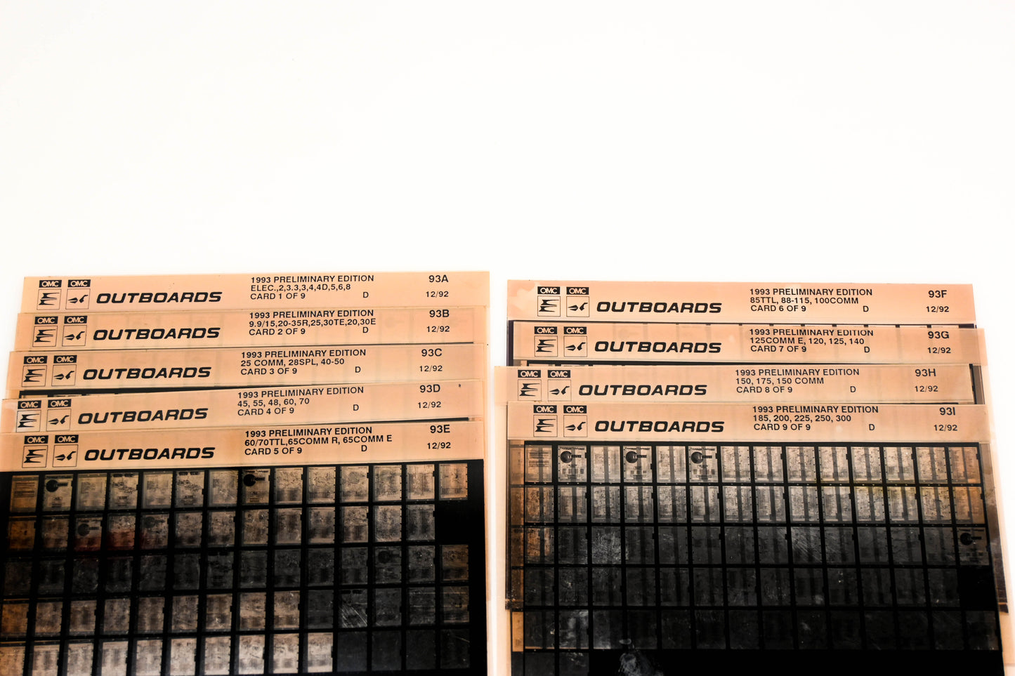 OMC XZA022-34 1993 12/1992 Preliminary Edition 93A-I Microfiche Lot