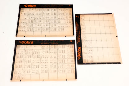 OMC XZA022-35 1989 Cobra Preliminary Edition 12/1988 #4, 5, 6 Microfiche Lot