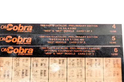 OMC XZA022-35 1989 Cobra Preliminary Edition 12/1988 #4, 5, 6 Microfiche Lot