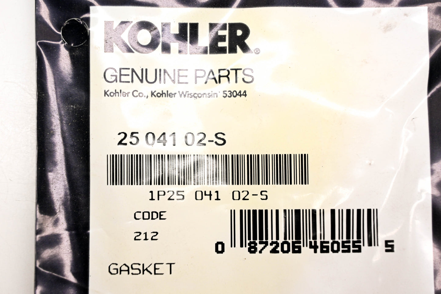 Kohler 2504102-S, 25 041 02-S Gasket NOS