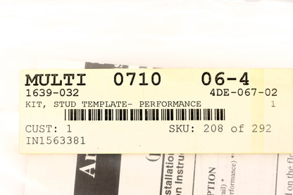 New OEM Arctic Cat 1639-032 Performance Stud Template NOS