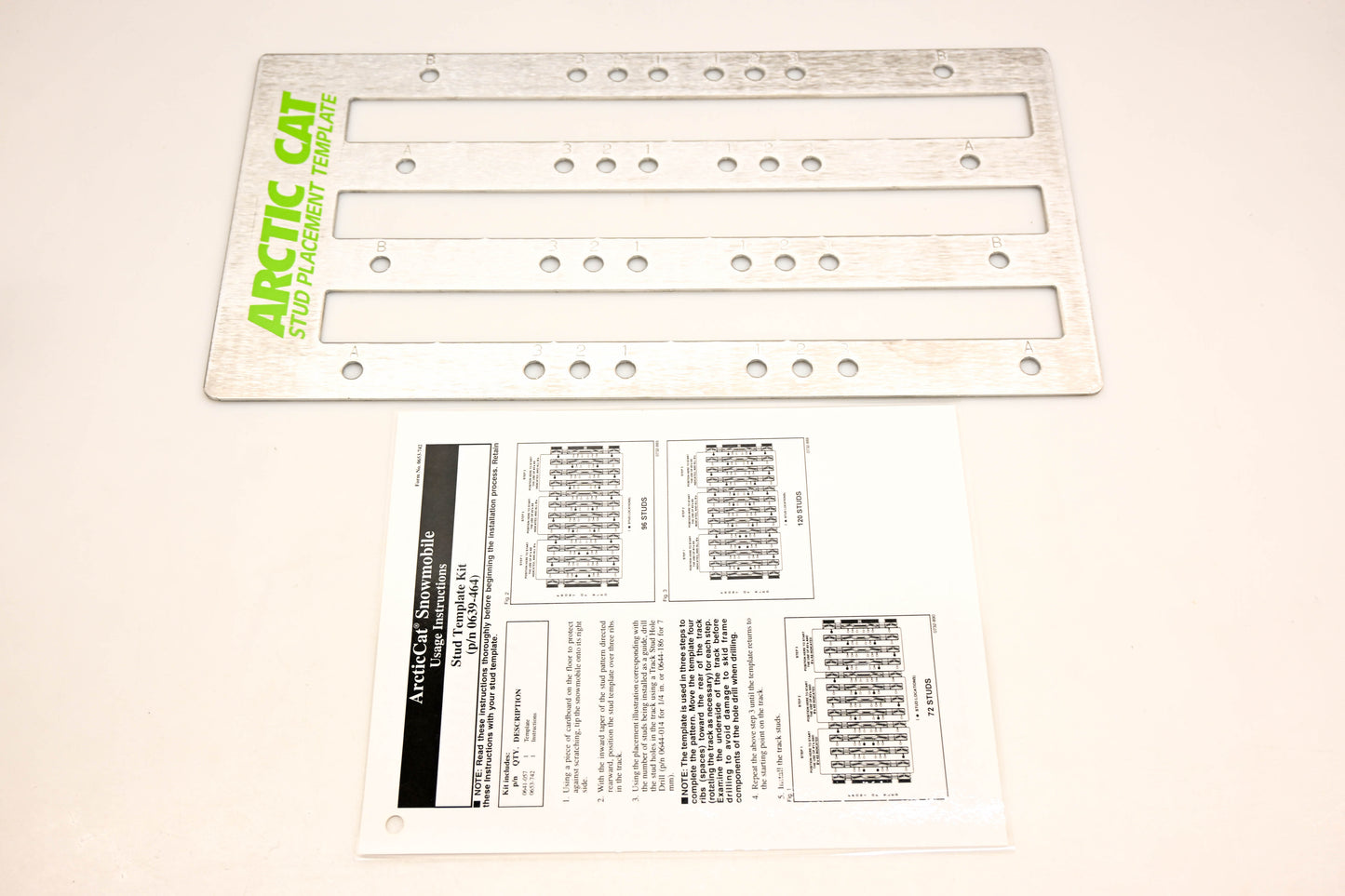 New OEM Arctic Cat 0639-464 Stud Placement Template NOS
