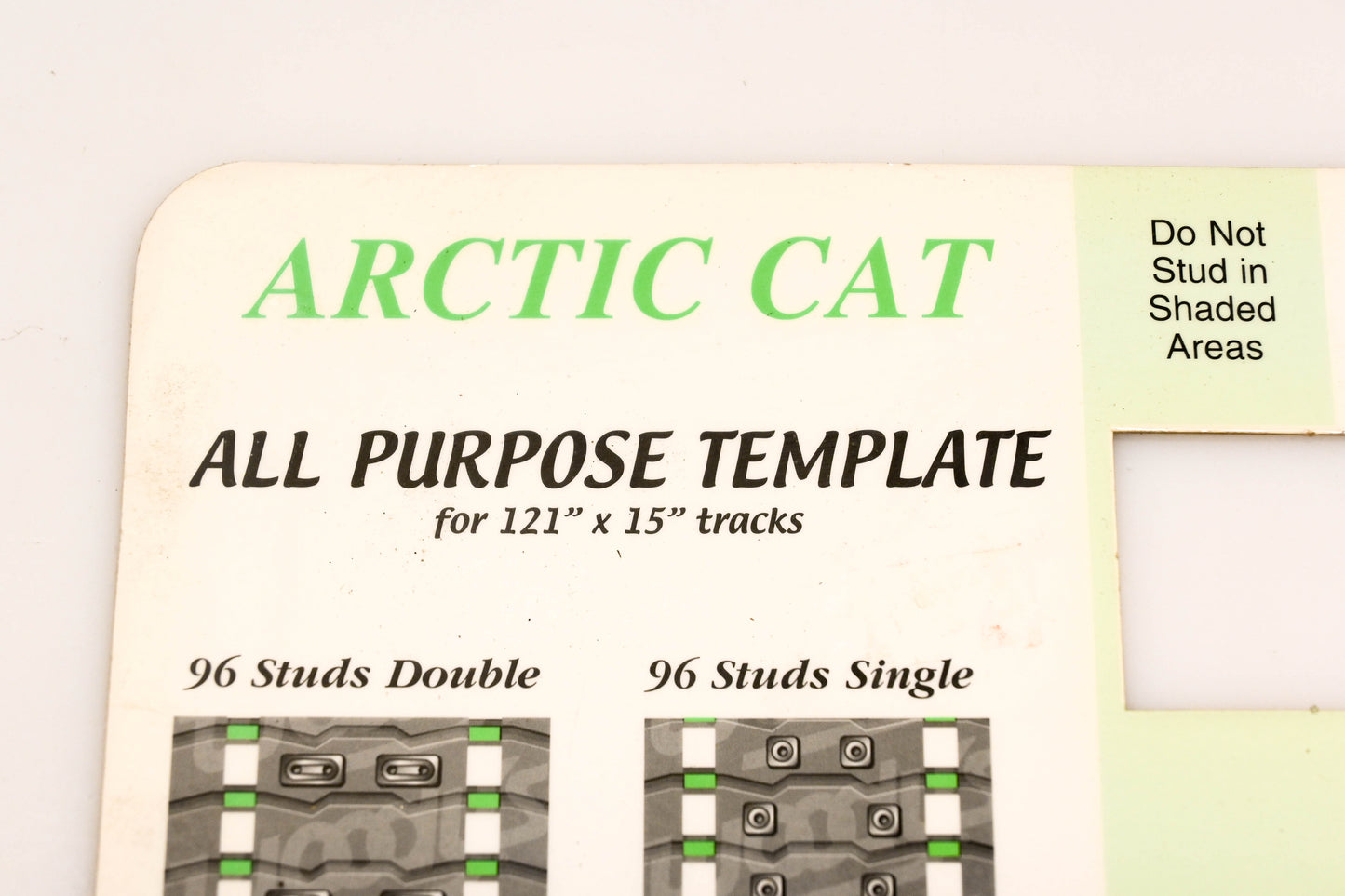 New OEM Arctic Cat YS013-5 All Purpose Stud Template 121"x15" Track NOS