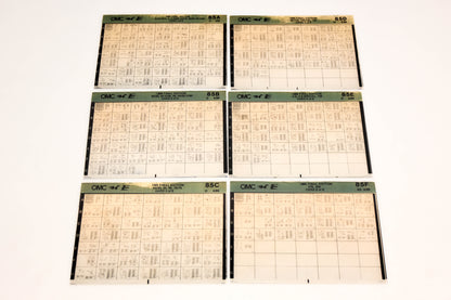 OMC XM020-72 1985 Final Edition #85A - 85F Microfiche Lot