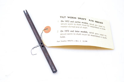 OMC 980183 Tilt Worm Shaft NOS