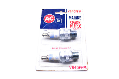 AC VB40FFM Marine Spark Plugs Qty 2 NOS