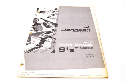 Aftermarket 384395 1970 Parts Catalog 9.5HP Models 9R70C, 9RL70C NOS