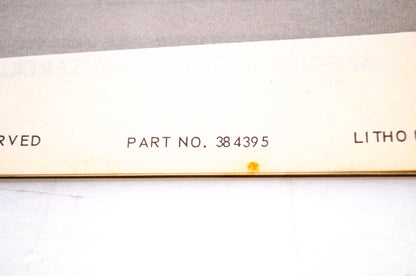 Aftermarket 384395 1970 Parts Catalog 9.5HP Models 9R70C, 9RL70C NOS