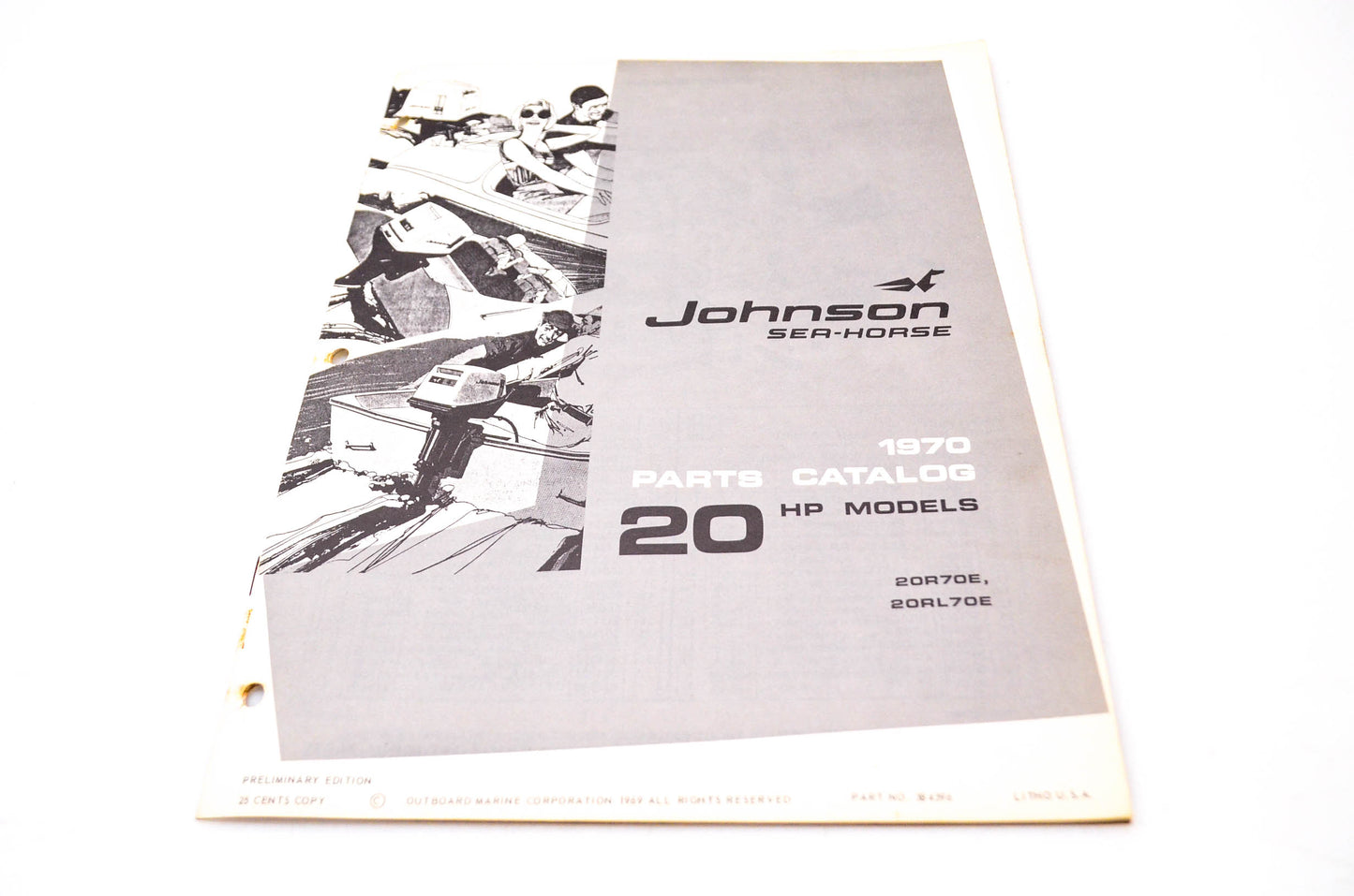Aftermarket 384396 1970 Parts Catalog 20HP Models 20R70E, 20RL70E NOS