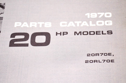 Aftermarket 384396 1970 Parts Catalog 20HP Models 20R70E, 20RL70E NOS