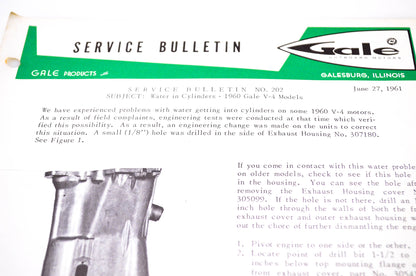 Gale Outboard Motors Service Bulletin NO.202 Service Bulletin No. 202 June 27, 1961 NOS