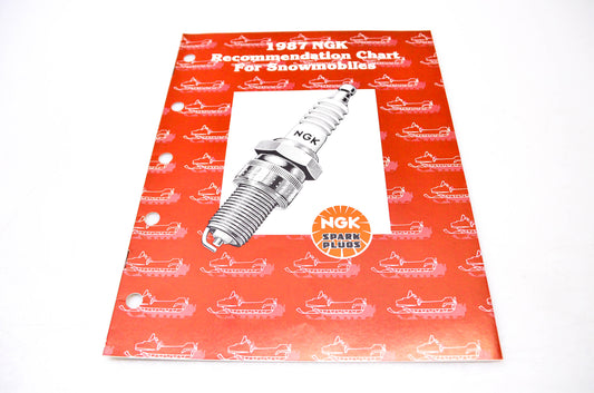 NGK 8711 H-3 1987 NGK Recommendation Chart for Snowmobiles NOS