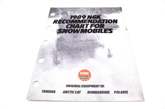 NGK 8810H-3 1989 NGK Recommendation Chart for Snowmobiles NOS
