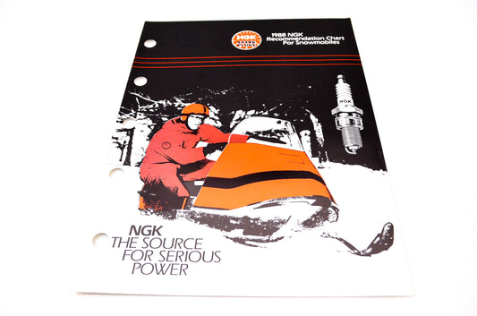 NGK 8801H3 1988 NGK Recommendation Chart for Snowmobiles NOS