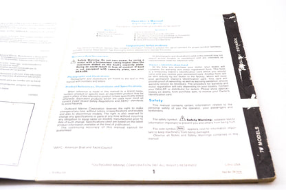 Johnson 397406 1970 Johnson Outboard Motor Operators Manual