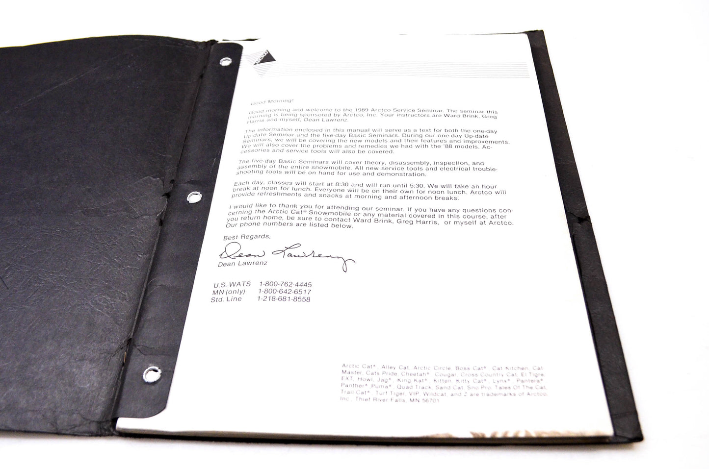 OEM Arctic Cat 1989 Arctco Service Seminar 1989 Arctco Service Seminar Manual