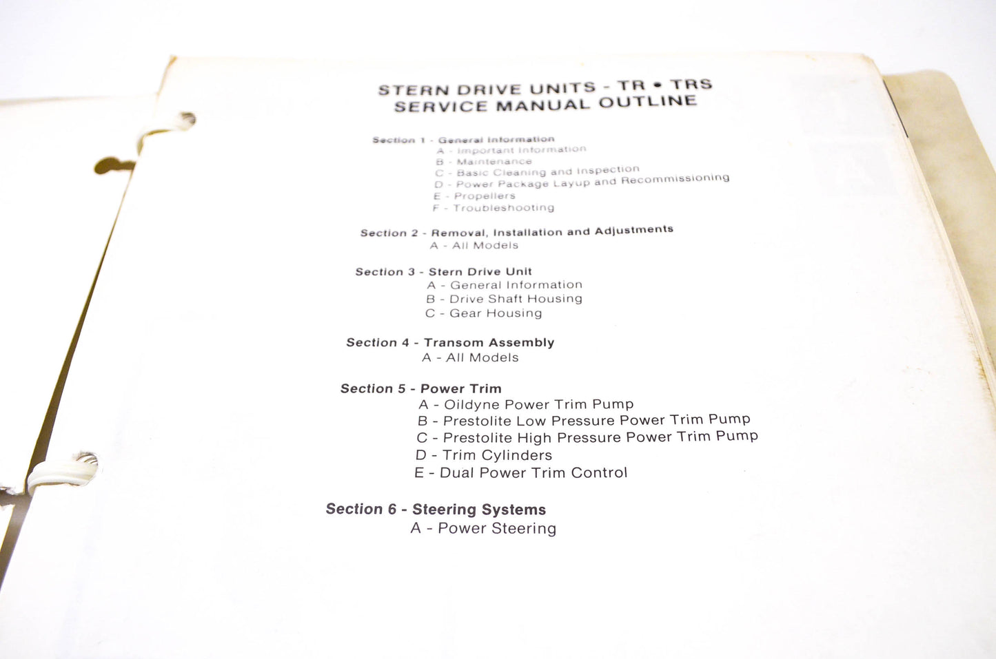 MerCruiser 90-12935 1085 85-'86 MerCruiser Service Manual #5 Stern Drive Units TR, TRS