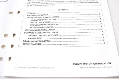 OEM Suzuki 99505-96J00-01E 2006 Suzuki Outboard Motor Set Up Manual DF150/175