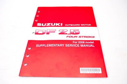 New OEM Suzuki 99501-97J00-01E 2008 Supplementary Service Manual DF2.5 4-Stroke NOS