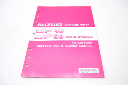 New OEM Suzuki 99501-87J60-01E 2008 Supplementary Service Manual DF40, DF50 4-Stroke NOS