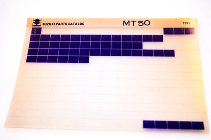 OEM Suzuki MT50 1973 Suzuki Parts Catalog MT50 Microfiche