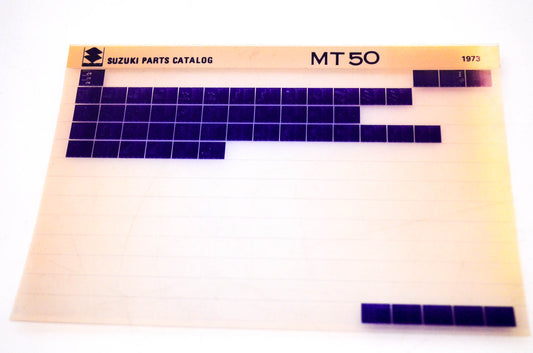 OEM Suzuki MT50 1973 Suzuki Parts Catalog MT50 Microfiche