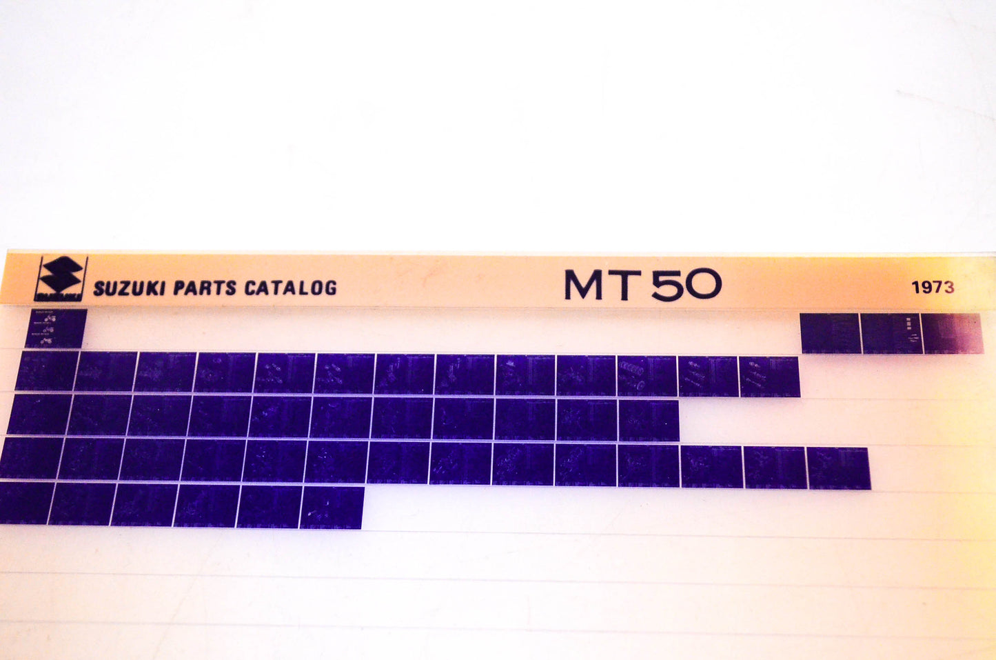 OEM Suzuki MT50 1973 Suzuki Parts Catalog MT50 Microfiche