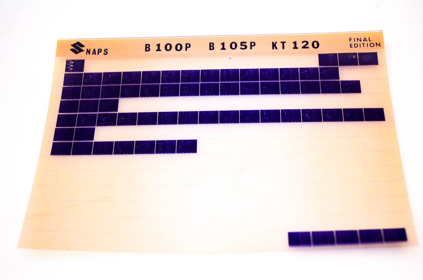 OEM Suzuki B100P B105P KT120 Suzuki B100P B105P KT120 Final Edition Microfiche