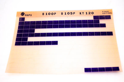 OEM Suzuki B100P B105P KT120 Suzuki B100P B105P KT120 Final Edition Microfiche