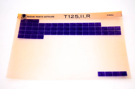 OEM Suzuki T125,II,R Suzuki Parts Catalog T125,II,R Final Edition Microfiche