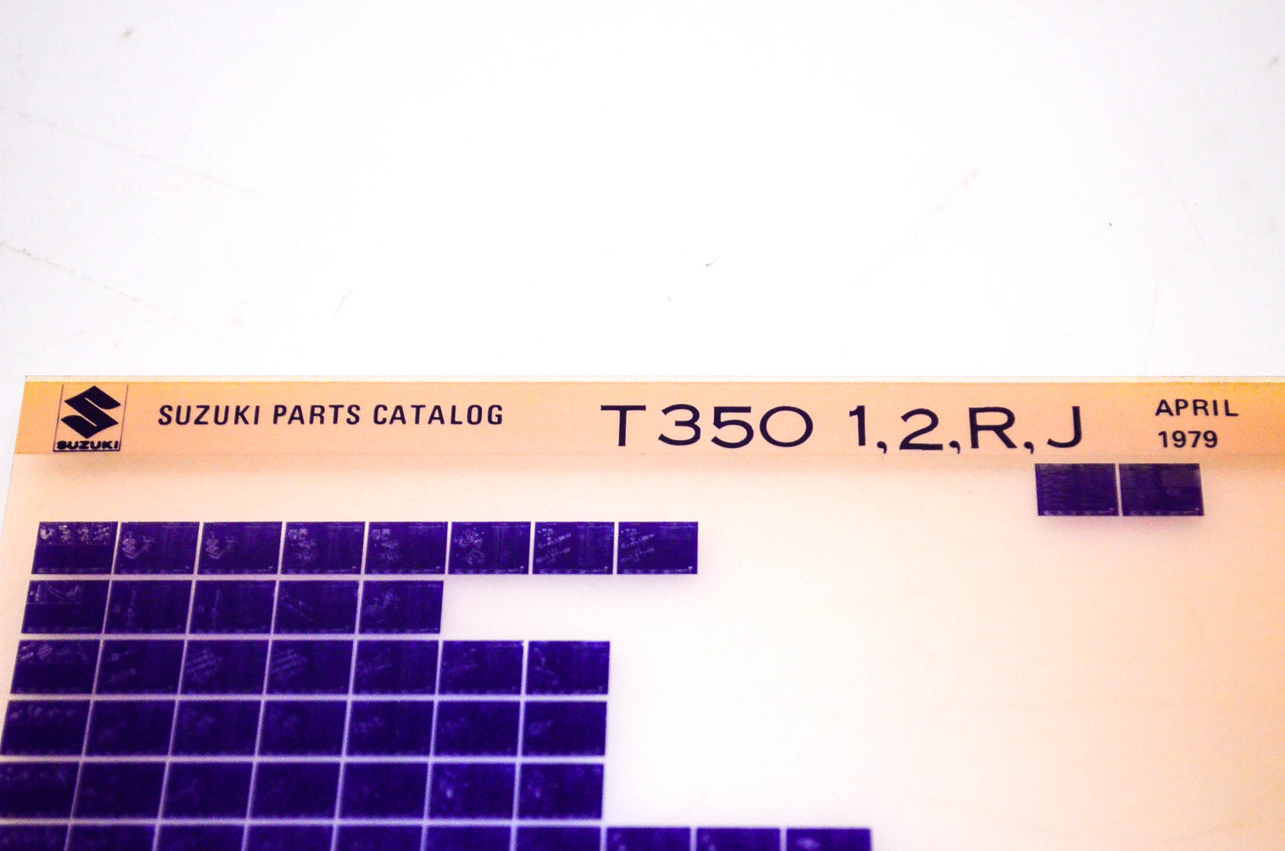 OEM Suzuki T350 1,2,R,J 1979/April Suzuki Parts Catalog T350 1,2,R,J Microfiche
