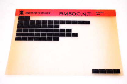 OEM Suzuki RM50C,N,T 1979/August Suzuki Parts Catalog RM50C,N,T Microfiche